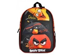 Mochila De Costa Preto Infantil Angry Birds Em 3d Menino