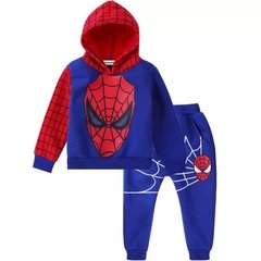 Conjunto Infantil Homem Aranha Heroi Flanelado Moletom Capuz - Alfa Beleza