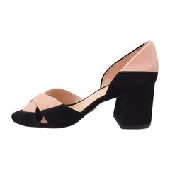 Sandália Vanilla Sky Shoes Nude com Preto Classic - Alfa Beleza