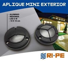 Aplique mini aluminio redondo con reja led 5w - protect. 10 X 10 C - comprar online