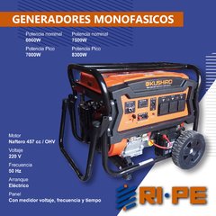 Generador monofásico 7500/8300 w - Kushiro - comprar online