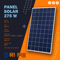 Panel solar 275 w, 1,64 m x 0,99 m x 0,04 m - Kushiro - comprar online