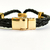 Bracelete Encontro - Crina Preta Dourado na internet