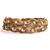 Bracelete Pontos de Luz Branco Marrom Tostado Dourado - loja online