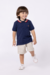 CONJUNTO INFANTIL MENINO POLO E BERMUDA EM LINHO - comprar online