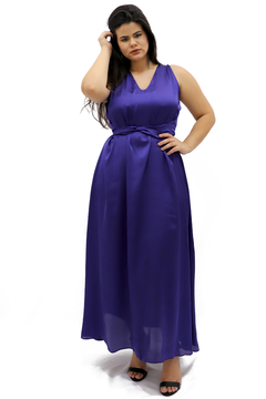 Vestido festa longo azul - comprar online