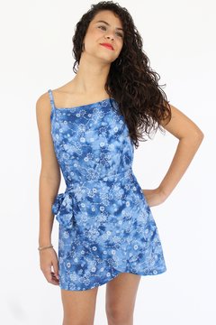 Vestido azul estampado - comprar online