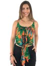 Blusa estampa coqueiro amarrada