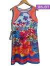 Vestido estampado colorido floral