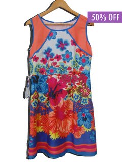 Vestido estampado colorido floral