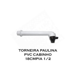 504296 TORNEIRA PAULINA PVC CABINHO 18CMPIA 1/2