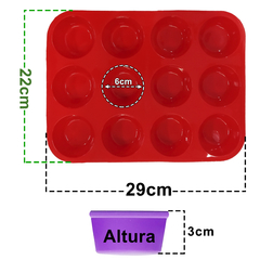 515017 FORMA P/ EMPADA/CUPCAKE SILICONE KEHOME P/12 5707 - comprar online