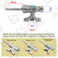 515350 REGISTRO RAMAL APIS ELETROLUX ENCAIXE C/CAVALETE 4602 - comprar online