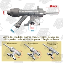 516141 REGISTRO RAMAL VALVULA SEG. ESMALTEC IBIZA C/CAVAL. HG 1190 - comprar online