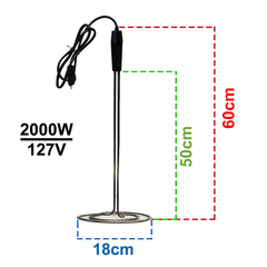 516834 RABO QUENTE/EBULIDOR IMC ALUMINIO GIG 60CM 2000W 127V