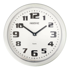 518291 RELOGIO PAREDE MAXTIME REDONDO 23CM BRANCO MX ARABICO