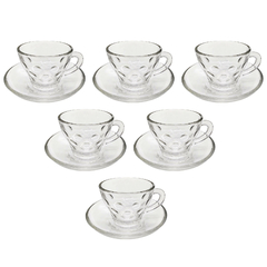 518455 CONJ.DE XICARAS CAFE VIDRO MAROCCO SET (MONALIZA) (12PÇS)90ML