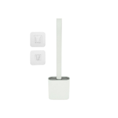 518598 ESCOVA P/VASO SANITARIO SILICONE QUAD.BRANCA ESCS-008BR