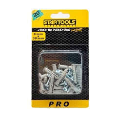 518726 PARAFUSO C/BUCHA STARTOOLS PRO 6MMX30MM C/20KITS AR0274