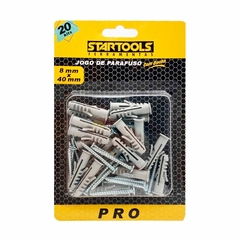 518727 PARAFUSO C/BUCHA STARTOOLS PRO 8MMX40MM C/20KITS AR0275