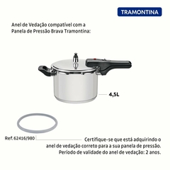 519167 BORRACHA SILICONE TRAMONTINA BRAVA 4,5L ORIGINAL 62416990 - comprar online