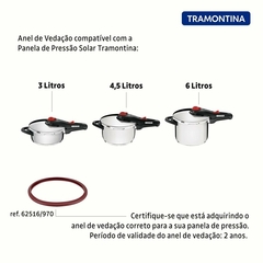 519169 BORRACHA SILICONE TRAMONTINA SOLAR 3,0L/4,5L E 6L ORIGINAL - comprar online