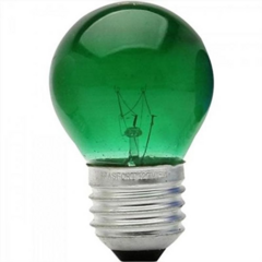 519327 LAMPADA BOLINHA BRASFORT E27 15W X 127V VERDE 8484