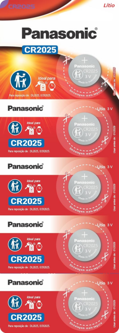 519664 BATERIA DE LITIO PANASONIC 3V CR2032 C/5 UNID. 36301-4