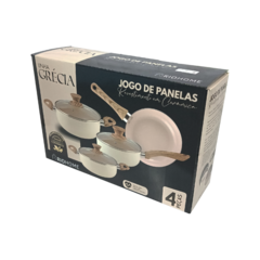 Imagem do 519788 PANELA JOGO RIOHOME GRECIA CERAMICA 4 PECAS BEGE