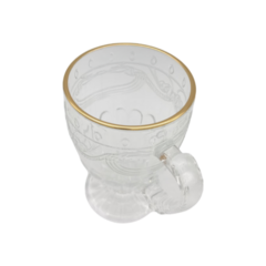 519883 CANECA CRISTAL COM PE IMPERIAL C/FIO DE OURO 190ML 5764 na internet