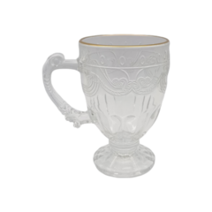 519883 CANECA CRISTAL COM PE IMPERIAL C/FIO DE OURO 190ML 5764 - loja online