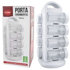 517434 PORTA CONDIMENTOS CLINK PLASTICO 8 FRASCOS CK4461