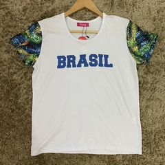 BLUSA BRANCA BRASIL PAETÊ - comprar online