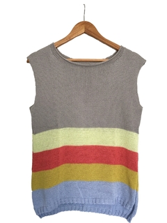 Musculosa VENT gris rayas