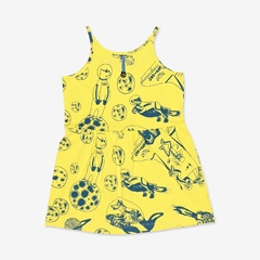 Vestido PLANETAS limon - comprar online