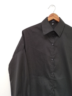 Camisa POPLIN negra - comprar online