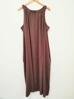 Vestido TRAPECIO chocolate - Puntos en el espacio