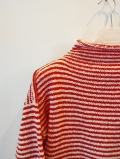 Sweater CHIMENEA rayado rojo en internet