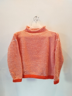 Sweater CHIMENEA rayado naranja