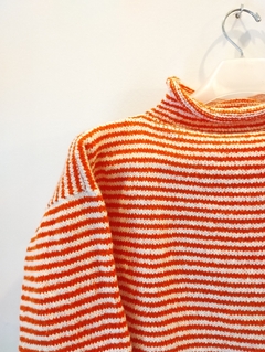 Sweater CHIMENEA rayado naranja en internet