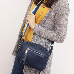 Bandolera SIENA azul - comprar online