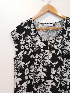 Vestido TUL flores negro - comprar online