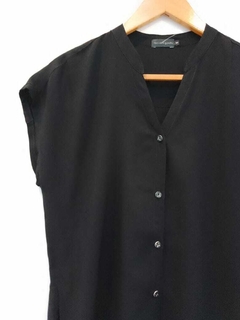 Vestido CAMISERO LENTEJUELA negro - comprar online