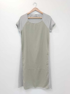 Vestido CLARIDAD gris verde