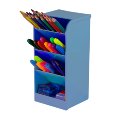 Organizador Diagonal 4 divisões Azul Pastel - comprar online