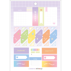 Bloco de Adesivos Decorado para Planner 12 folhas Happy Tilibra - comprar online