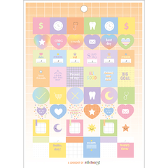 Bloco de Adesivos Decorado p/ Planner 12 folhas Happy Tilibra