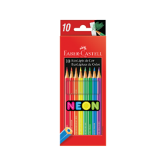 Lápis de Cor 10 cores Tons Neon Faber Castell