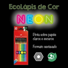 Lápis de Cor 10 cores Tons Neon Faber Castell na internet