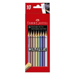 Lápis de Cor 10 Cores Metálico Faber Castell